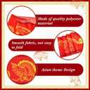 Chinese Dragon Printed Table Runner 11 Inch x 5.9 ft Asian Table Runner Chinese Party Decorations for Spring Festival Party Supplies Kitchen Dining Decoration(4 Pcs)