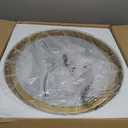 Gold Flush Mount Ceiling Light, 3-Light Hallway Light Fixtures, Modern Farmhouse Farmhouse Ceiling Light Clear Glass Brushed Gold Finish for Kitchen Porch Entryway