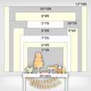 Bokeh Backdrop - 10x10ft Winter Wonderland Banner Snowflakes Sparkle Christmas Holiday Party Decoration Festive Photo Booth Blue White Violet Birthday Background(Not Real Glitter)