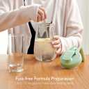 Momcozy Breast Milk Pitcher, Resistant to Heat and Cold Abrupt Temp Swings, No Leak Glass Breast Milk Fridge Storage Container with Wide Mouth, Fast Baby Formula Maker, Green,  32 Ounce-1 Count