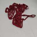 Lilosy Sexy Floral Embroidered Flower Mesh Underwire Push Up Lingerie Set (XL,Burgundy Red)
