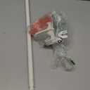 Curtain Rods No Drilling 32 to 58 Inches, USFOOK 5/8 Inch No Drill Curtain Rods for Windows with 3M Adhesive Brackets, Renter Friendly Curtains Pole with White Round Finials