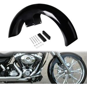 HDBUBALUS 21" Motorcycle Front Fender Mudguards For 120 / R21 Tire Fit for Harley Bagger Touring Road King Electra Glide Street Glide FLHR FLHX Gloss Black