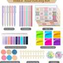 105PCS Bible Study Supplies Set for Women, Bible Journaling Kit with 12PCS Highlighters and Pens no Bleed, 1 Set Bible Tabs, 22 PCS Sticky Annotation Notes, 20PCS Cross Clips, 50PCS Christian Stickers