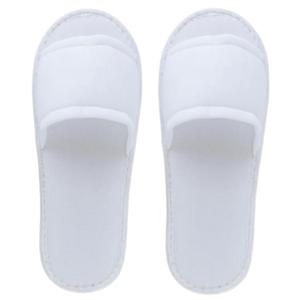 20 Pairs White Disposable Slippers, Open Toe SPA Hotel Slipper for Women and Men, Soft Coral Fleece Slippers for Guests, Non-Slip Slipper for Train Travel Home Salon