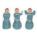 SwaddleDesigns 6-Way Omni Swaddle Sack, Arms Up Swaddle for Newborn, More Options to Calm Startle Reflex, Improves Sleep, 12-18 lbs, Heathered Teal