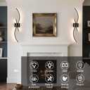Modern Plug in Wall Sconce 39" Black LED Wall Light, 3000K
