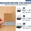 28 Pcs Chair Leg Floor Protectors for Carpet Square Clear