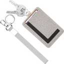 Suweibuke Women Small Wristlet Keychain Wallet Slim Lanyard Card Case Holder ID Case Wallet with Detachable Keychain Wristlet