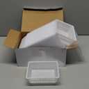 Sherr 36 Pack Classroom Storage Basket Small Plastic Basket for Organizing Crayon Pencil Container Storage Bin Tray Holder for Paper Shelf Back to School Office Supply 6.1" l x 4.3" w x 2.4" h(White)