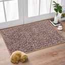 Yancorp Front Door Mat Indoor Entrance for Inside Entry 17" x 29.5" Non-Slip Welcome Mat Rubber Backing Dirt Resistant Absorbent Indoor Doormat for Entryways, Front Doors, Hallways, Orange Pink