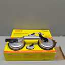 Heavy Duty Suction Cups - Aluminum Vacuum Handle Glass & Tile Lifter - Ergonomic, Reliable Suction for Lifting Large Glass, Tile, Marble, Floor, Dent Puller (2 Pack Silver)