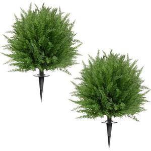 Artificial Topiary Bushes for Outdoors with Spike, Boxwood Ball Fake Shrubs UV Resistant Faux Plants for Indoor Outdoor Fall Thanksgiving Halloween Decor (Upgraded Artificial Topiary)