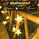 QUHUATU Star String Lights 360 LED 132FT,8 Modes Plug in Star Fairy Lights with Timer & Memory, Indoor Outdoor Star Christmas Lights for Birthday Party Bedroom Wedding Home Classroom Decor Warm White