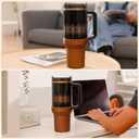 2 x Silicone Metallic Glitter Boot for Stanley 40oz Quencher H2.0 FlowState Tumbler & Adventure Tumbler (Bronze)