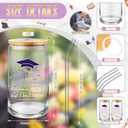 FoldTier 6 Pcs Graduation Gifts Glass Cup Class of 2026 Bulk 16 oz Drinking Cup with Lid and Straw College Her Him Graduate Gift Coffee Cup for Teen High School Grad Party Favor (Purple)