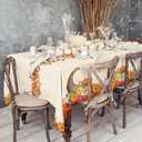 Fall Pumpkin Harvest Party Supply Kit Includes Cornucopia Disposable Paper Dinner Plates, Dessert Plates, Napkins, Cups, and Tablecloth for Thanksgiving Autumn Party Decorations, Serve 25