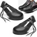 Steel Toe Covers for Shoes, No Slip Safety Toe Cap Cover Metal Protector for Toe in Industry and Workplace Men Women(Black 2.0)