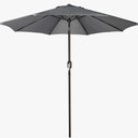 9' Outdoor Patio Umbrella, Outdoor Table Umbrella, Yard Umbrella, Market Umbrella with 8 Sturdy Ribs, Push Button Tilt and Crank