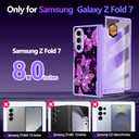 Hekodonk for Galaxy Z Fold 7 Case,[Compatible with MagSafe][Glow in The Dark][Front Screen Protector][Stand][Hinge Protection],Slim Fit for Women Girls for Samsung Galaxy Z Fold 7,All Purple