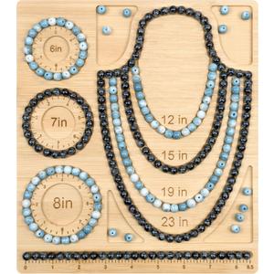 Petoysoso Bead Boards for Jewelry Making, Bamboo Beading Board for Necklace & Bracelet,Jewelry Making Supplies,Bead Tray Supplies DIY, Necklace & Bracelet-M2