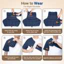 Comfytemp Shoulder Heating Pad Microwavable for Rotator Cuff, Wearable Microwave Moist Heating Pad, Shouder Wrap for Frozen Shoulder Relief, Recovery Items for Women Seniors (M/L)