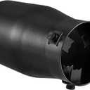 Exhaust Tip, 2-2.75 inch inlet clamp adjustable,Black Stainless Steel