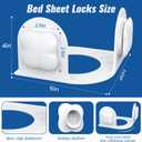 4Pcs Bed Sheet Holders for Corners, Fitted Sheet Holder Keep Sheets Firm, Durable Heavy Duty Bed Sheet Clips, Bed Lock Sheet Holders,Fit All Mattress Easy Install (White)