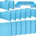 14 Piece Outdoor Patio Waterproof Cushion Covers, Fits 6-Seat Wicker Rattan Sectional Couch Chair Furniture Cover Replacement Set - Fade-Resistant Patio Cushion Covers with Zipper (Lake Blue)