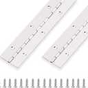 2PCS Piano Hinge 24 Inch x 1.5 Inch Stainless Steel Continuous & Piano Hinge Heavy Duty Piano Hinges, 0.035" Leaf Thickness, 1.5 Inch Open Width, Screw Included