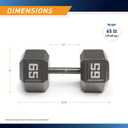Marcy Cast Iron Hex Dumbbells Collection - 65lb, SOLD INDIVIDUALLY