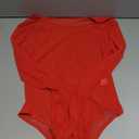 Womens Mesh Bodysuit Long Sleeve Top Crew Neck Sheer T Shirt Body Suit Leotard Blouse (Small)