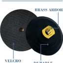 Rubber Backer Pad 5 Inch Hook and Loop Backing Pad for Angle Grinder, Hand Grinder - Arbor 5/8"-11