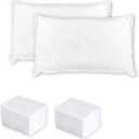 Disposable Pillow Case Covers 50Pcs, White Pillow Cases Bulk for Home, Travel, Medical Hospital, Guest Stays, Clinics, Protable 32 x 21 Inch