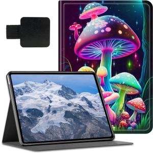 for 6" Kindle 10th Generation 2019 Release,Shockproof Stand Protive Cover with Pen Holder and Auto Wake/Sleep for Kindle 10th Generation 2019 Signature Edition,Gorgeous Mushrooms