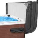 Cover Lifter, Hot Tub Cover Lifter,Pivot Top Mount Spa & Hot Tub Cover Lift Removal System Reinforced Brackets with 3 Hook Towel Rack,Fit for Most Spa Hot Tubs,Hot Tub Width Below 96"