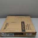 VASAGLE LILEA Collection - Small Round Side End Table, Modern Nightstand with Fabric Basket, Matte White and Camel Brown ULET223W10