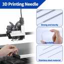 50 PCS 3D Printer Nozzle Cleaning Kit, 0.4 mm Stainless Steel Nozzle Cleaning Needles, 3D Printer Nozzle Cleaner Tool, for 3D Printer Accessory, Improved Printing Performance