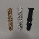 3 Pack Leopard Engraved Bands Compatible with Apple Watch Band 41mm 40mm 38mm 42mm 44mm 45mm 46mm 49mm Women, Soft Silicone Cheetah Embossed Sport Strap for iWatch Series 10 9 8 7 6 5 4 3 2 1 Ultra