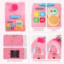 BOBUEXER Toddler Girl Toys 1-2 -Montessori Toys for 1 Year Old Girls,Baby Toys 6-12 12-18 Months, 1st Birthday Girl Gifts,10 in 1 Bilingual Learning Toy with Sound Light (Pink)