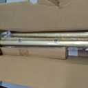 Gold Double Curtain Rod, 30 to 56 Inch Dual Curtain Rods with Aluminium Modern End Cap Finials, 1 Inch Adjustable Heavy Duty Window Treatment Rods, Telescopic Metal Double Drapery Pole Set