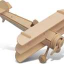 Puzzled Tri-Plane Wooden 3D Puzzle Construction Kit