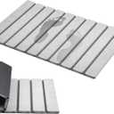 AWW Foldable Stone Bath Mat, Super Absorbent Diatomite, Non-Slip Quick Drying Mat, Compact, Light Grey, 23.6 x 15.5 Inch