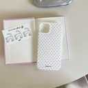2 Pack Case for iPhone 14 Plus, Cute Polka Dot Shockproof TPU