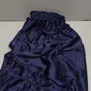 Wish Care 6ft Navy Blue Satin Table Skirt for Rectangle Tables Wrinkle Free Glitter Desk Skirts Pleated Ruffle Table Cloth for Wedding Birthday Baby Shower Party Banquet Cake Teacher Table Decorations
