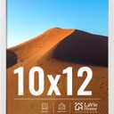 LaVie Home 10x12 Picture Frame for Wall Display, 10x12 White Picture Frame with HD Plexiglas, 10 x 12 Poster Frame 1 Pack, Display Frame for Vertical or Horizontal, Classic Collection