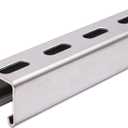 Metal Strut Channel With Slotted Back 200mm/7.87" - 304 Stainless Steel U Channel 1 Pcs Framing - Efficient Support Solution (Thickness 1.5mm, Size 41x41mm)