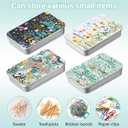 Moxweyeni 4 Pack Dental Floss Portable Case, Refillable Travel Floss Picks Case Dispenser, Cotton Swab Dispenser Suitable for Travel, Dates, Dinners, Hotels and Outdoor Activities(Floral)
