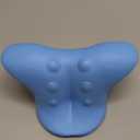 RESTCLOUD Neck and Shoulder Relaxer, Cervical Traction Device for TMJ Pain Relief and Cervical Spine Alignment, Chiropractic Pillow Neck Stretcher (Blue)