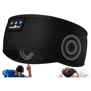 MUSICOZY Sleep Headphones Bluetooth 5.4 Headband, Sports Wireless Earphones Sweat Resistant Earbuds Sleeping Headphone with Ultra-Thin HD Stereo Speaker for Workout Running Cool Gadgets Unique Gifts